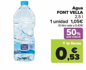 Carrefour Agua font vella oferta