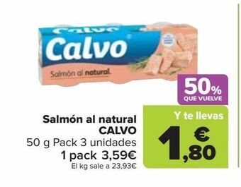 Carrefour Salmón al natural calvo oferta