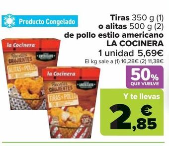 Carrefour Tiras o alitas de pollo estilo americano la cocinera oferta