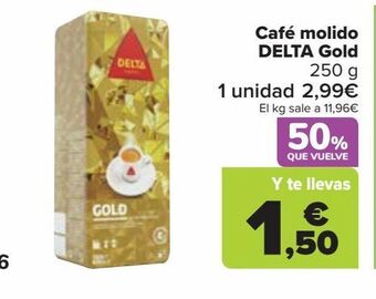 Carrefour Café molido delta gold oferta