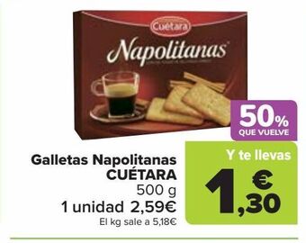 Carrefour Galletas napolitanas cuétara oferta