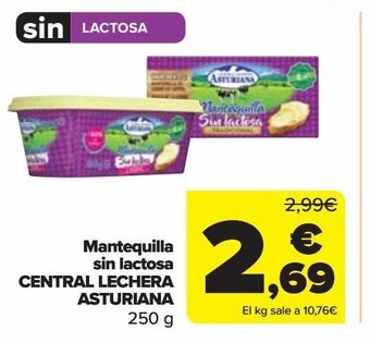 Carrefour Mantequilla sin lactosa central lechera asturiana oferta