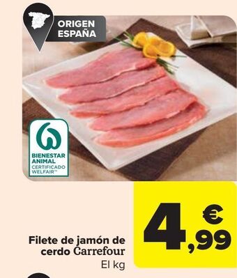 Carrefour Filete de jamón de cerdo carrefour oferta