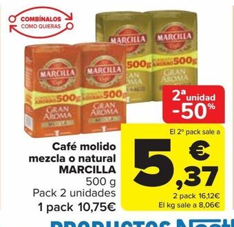 Carrefour Café molido mezcla o natural marcilla oferta