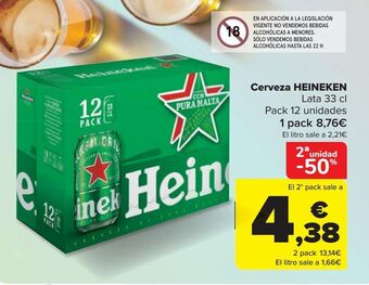 Carrefour Cerveza heineken oferta