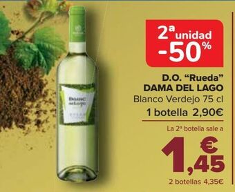 Carrefour D.o. "rueda" dama del lago blanco verdejo oferta