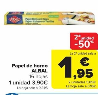 Carrefour Papel de horno albal oferta