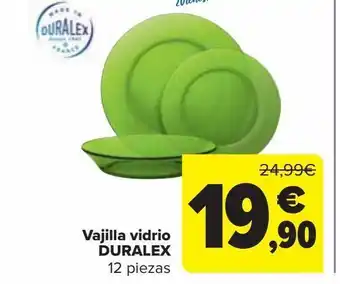Carrefour Vajilla vidrio duralex oferta