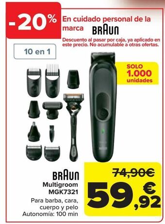 Carrefour Braun multigroom mgk7321 oferta