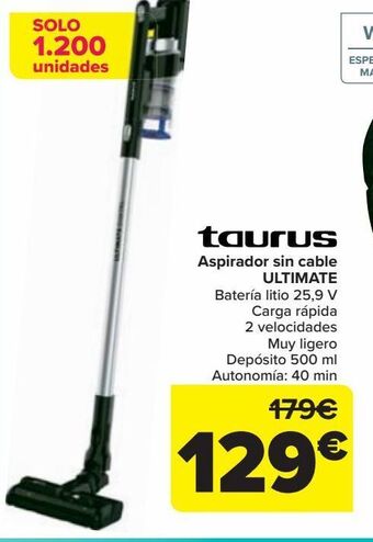 Carrefour Aspirador sin cable ultimate taurus oferta