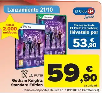 Carrefour Gotham knights standard edition xbox oferta