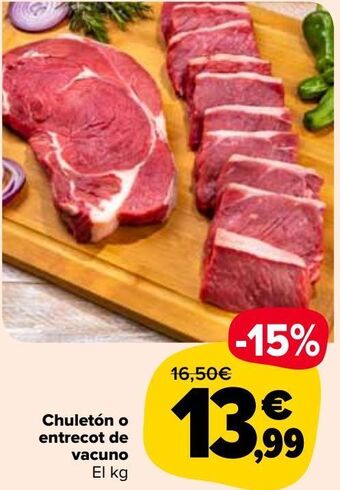 Carrefour Market Chuletón o entrecot de vacuno oferta