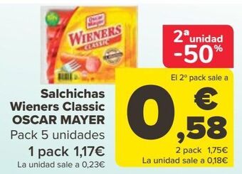 Carrefour Salchichas wieners classic oscar mayer oferta
