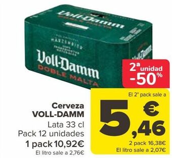 Carrefour Cerveza voll-damm oferta