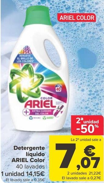 Carrefour Detergente líquido ariel color oferta