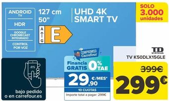 Carrefour Td systems tv k50dlx15gle oferta