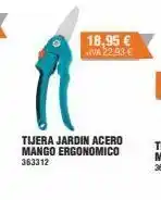 Optimus Tijera jardin acero mango ergonomico 363312 18,95 € +iva 22.93 € oferta