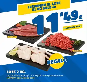 AhorraMas Lote 2 kg 1 kg de filetes de añojo 1a b + 1kg de carne picada de añojo oferta