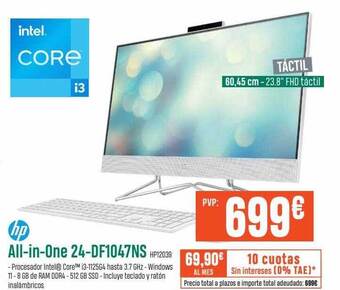 PCBox Hp all-in-one 24-df1047ns oferta