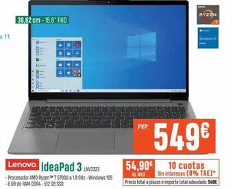 PCBox Lenovo ideapad 3 oferta