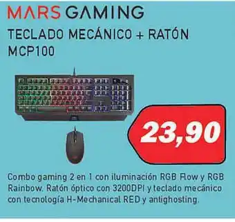 Microsshop Mars gaming teclado mecánico + ratón mcp100 oferta