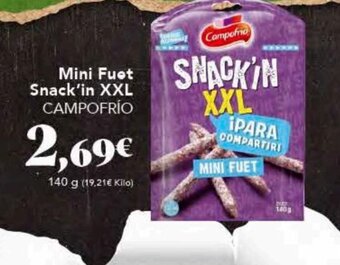 Gadis Mini fuet snack'in XXL CAMPOFRIO oferta