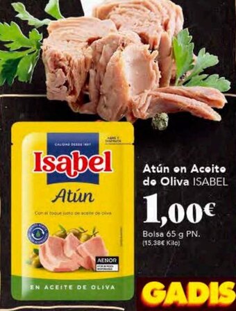 Gadis Atún en aceite de oliva ISABEL oferta