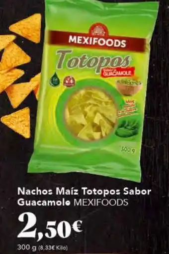 Gadis Nachos maix totopos sabor guacamole MEXIFOODS oferta