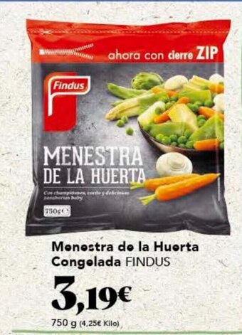 Gadis Menestra de la huerta congelada FINDUS oferta