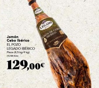 Gadis Jamón cebo ibérico EL POZO LEGADO IBERICO oferta