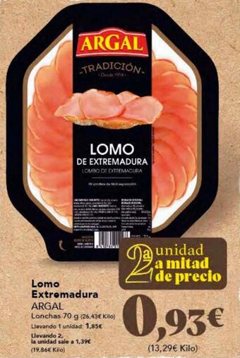 Gadis Lomo extremadura ARGAL oferta