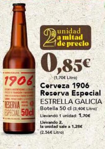 Gadis Cerveza 1906 reserva especial ESTRELLA GALICIA oferta