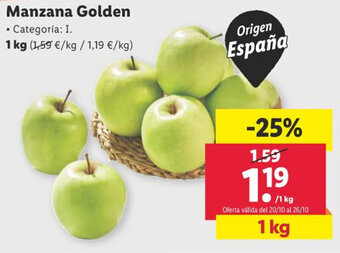 Lidl Manzana golden oferta