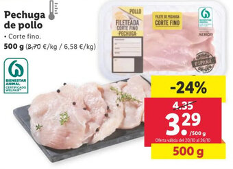 Lidl Pechuga de pollo oferta
