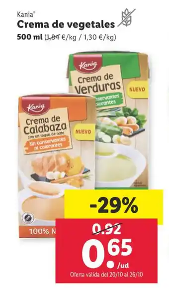 Lidl Crema de vegetales KANIA oferta