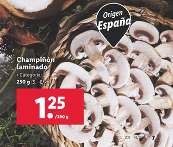 Lidl Champiñón laminado oferta