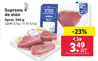 Lidl Suprema de atún oferta