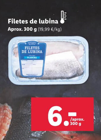 Lidl Filetes de lubina oferta