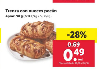 Lidl Trenza Con Nueces Pecan oferta