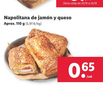 Lidl Napolitana de Jamon y Queso oferta