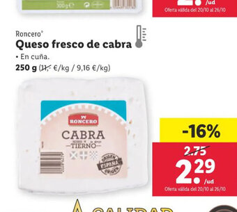 Lidl Queso Fresco de Cabra oferta