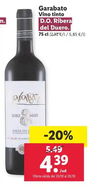 Lidl Garabato Vino Tinto oferta
