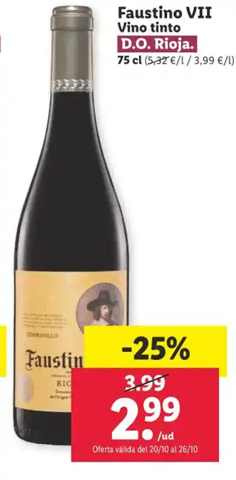 Faustino VII Vino Tinto D.O rioja 75cl
