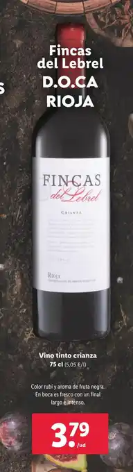 Lidl Fincas de Lebrel D.O Ca Rioja oferta