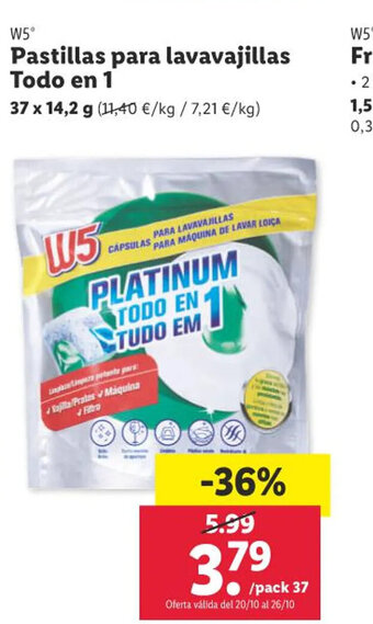Lidl Pastillas Para Lavavajillas Todo En 1 oferta
