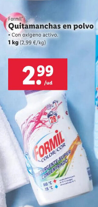 Lidl Formil Quitamanchas En Polvo oferta