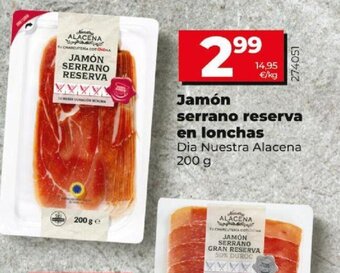 Dia Jamón Serrano Reserva En Lonchas oferta
