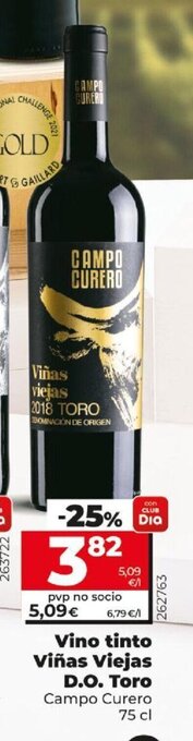 Dia Vino Tinto Viñas Viejas D.O Toro oferta
