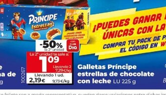 Dia Galletas Principe Estrellas de Chocolate Con Leche oferta