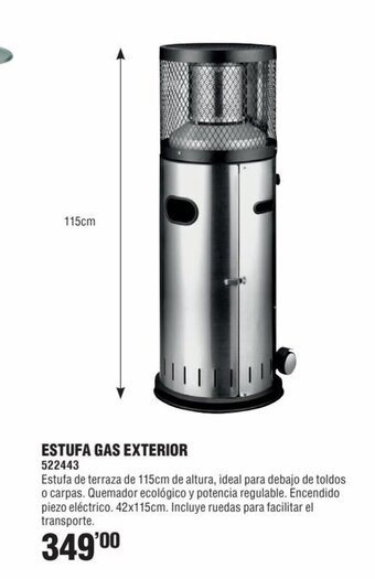 Optimus Estufa Gas Exterior oferta